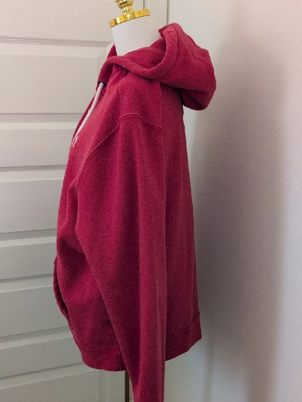 ABERCROMBIE & FITCH Full-Zip Hoodie Red Cozy Size XXL - Picture 3 of 10